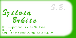 szilvia brkits business card